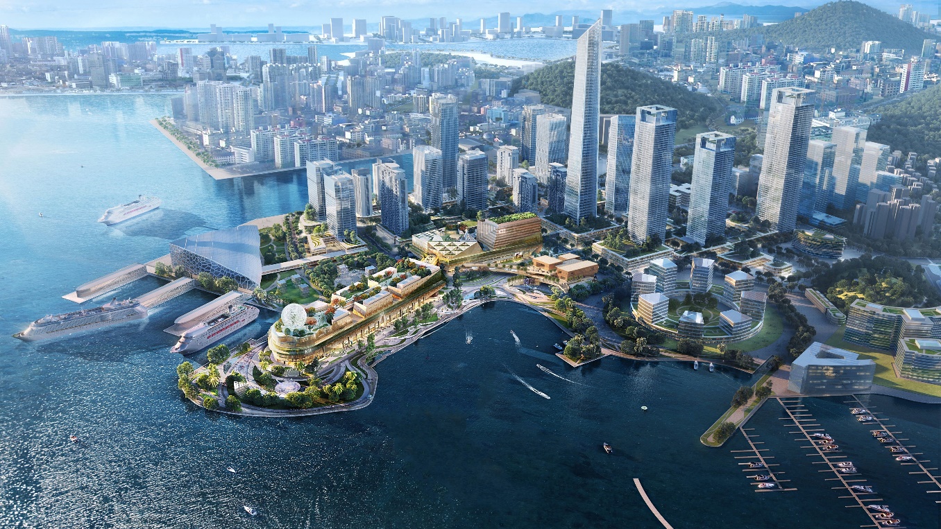 A city next to the water

Description automatically generated